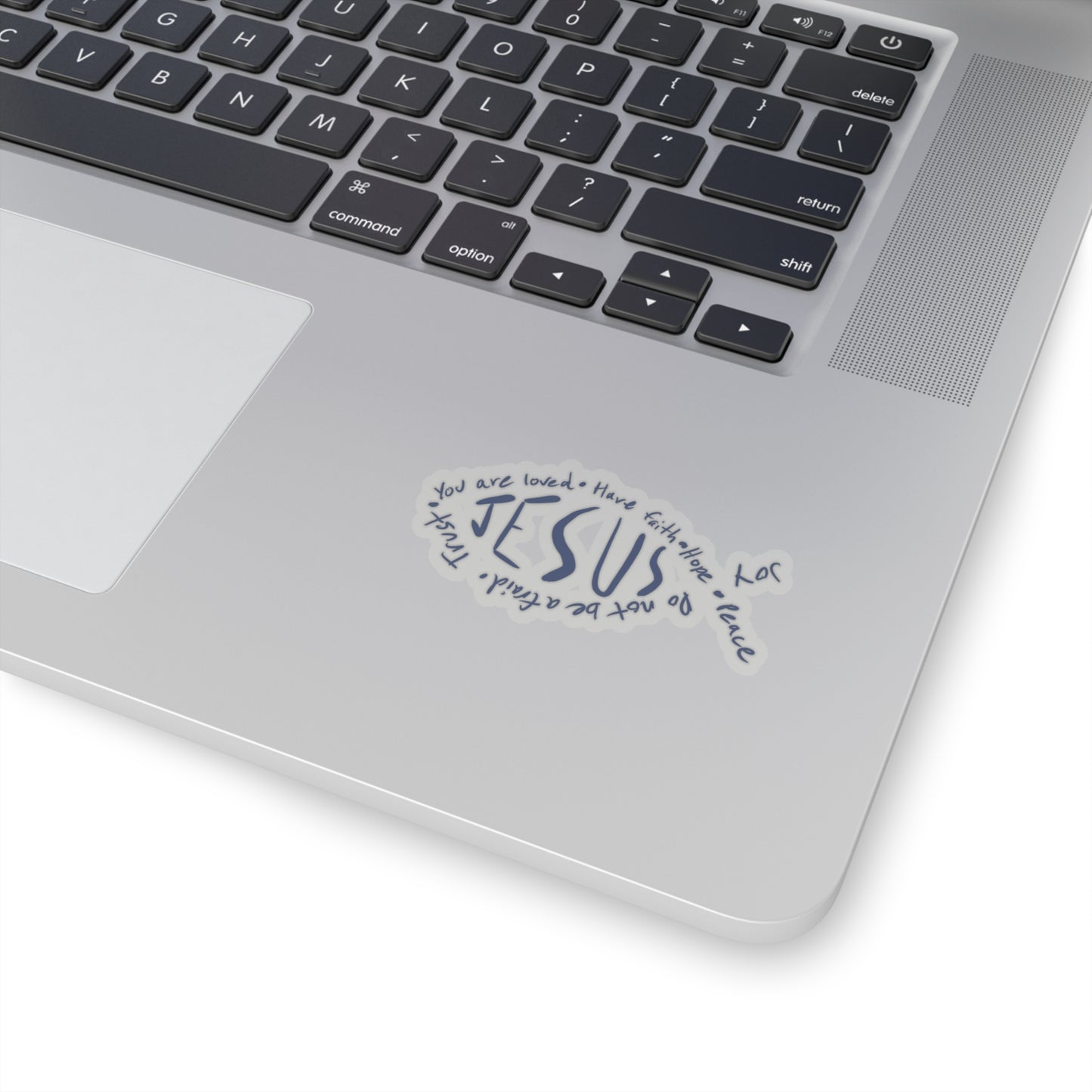 Jesus Fish Sticker - blue